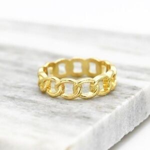 Minimal Gold Chain Link Ring
